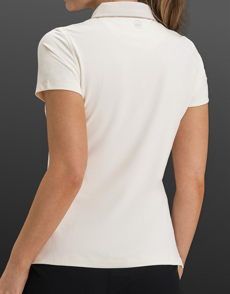 Women's 7 Point Crown Zip Neck Polo Shirt